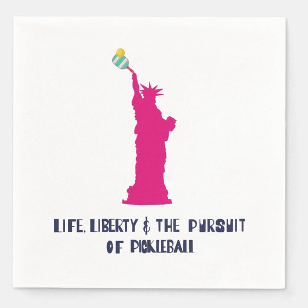 Life, Liberty & the Pursuit of Pickleball - Cocktail Napkins