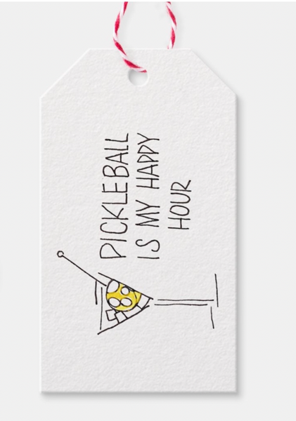 Pickleball is My Happy Hour - Gift Tag